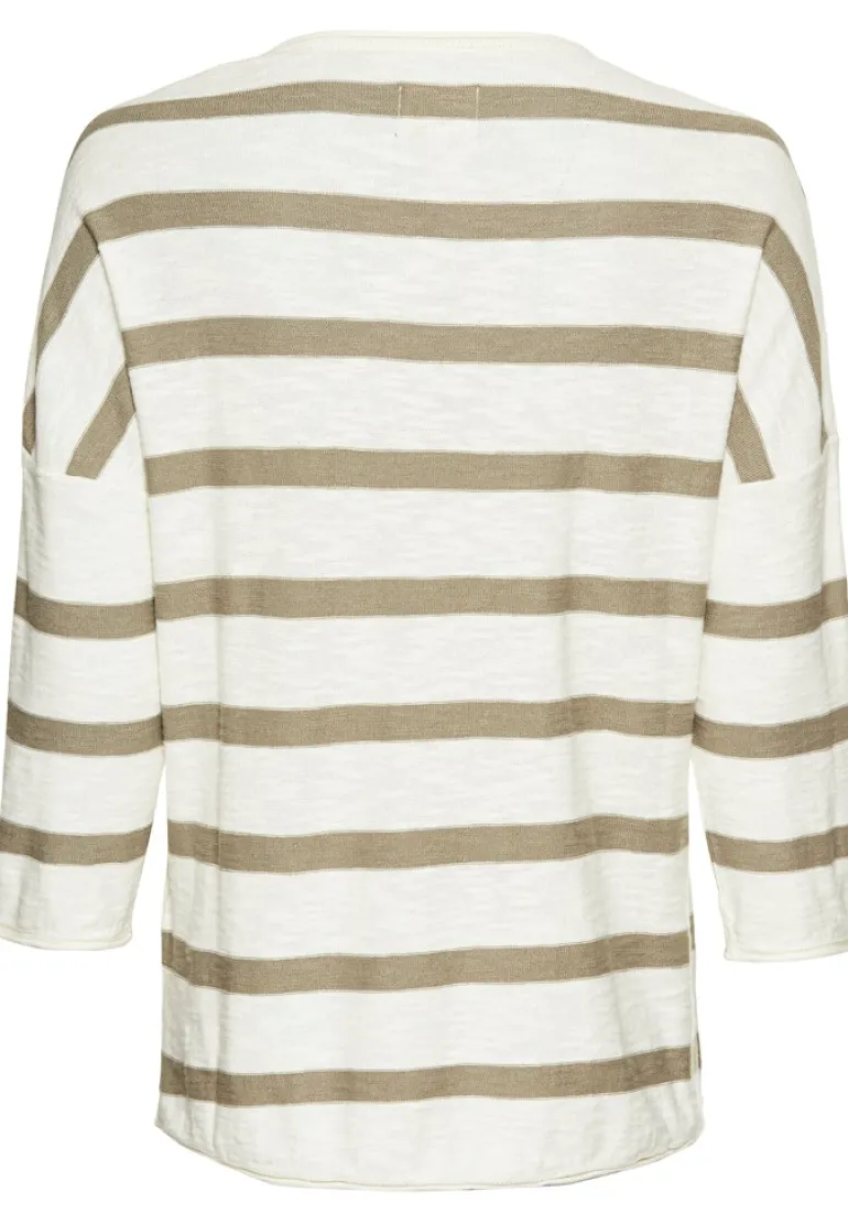 Rundhals Pullover aus Baumwolle dark straw fantasy