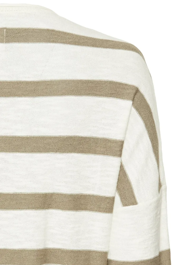 Rundhals Pullover aus Baumwolle dark straw fantasy