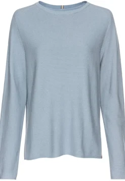 Rundhals Sweatshirt aus reiner Baumwolle soft blue