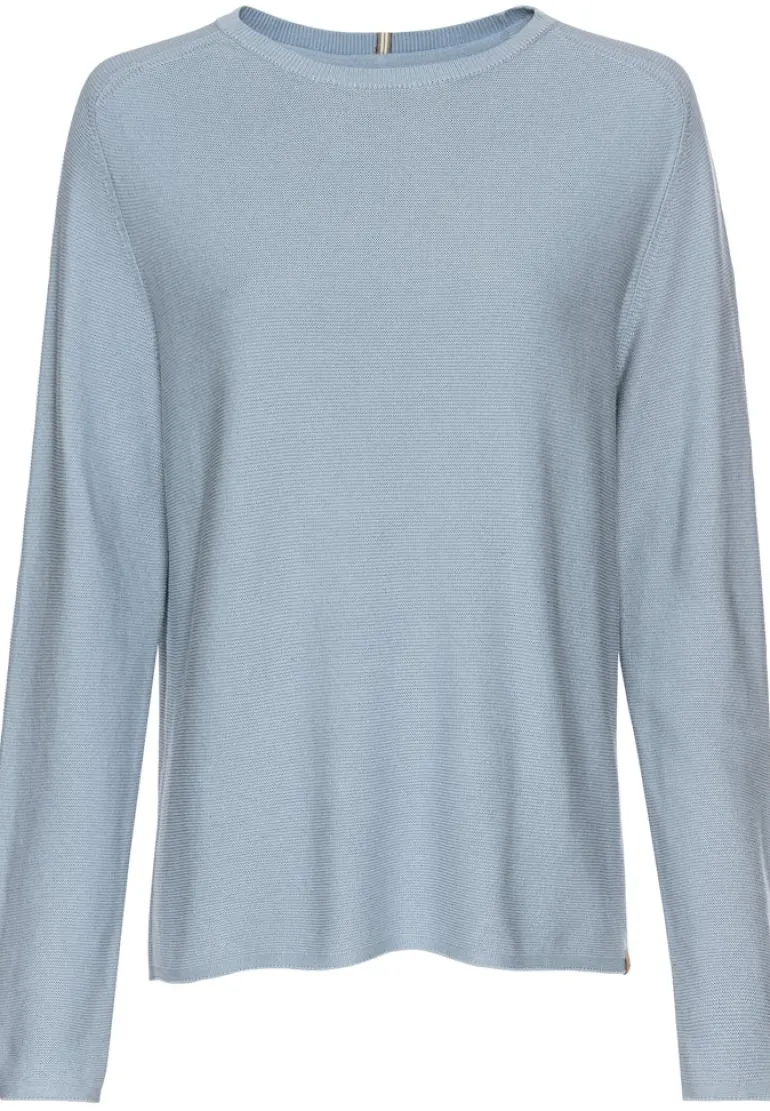 Rundhals Sweatshirt aus reiner Baumwolle soft blue