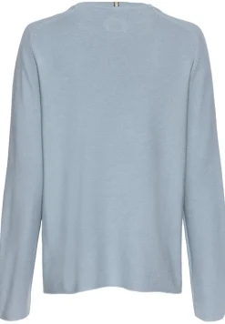 Rundhals Sweatshirt aus reiner Baumwolle soft blue