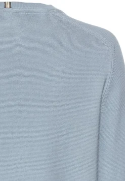 Rundhals Sweatshirt aus reiner Baumwolle soft blue