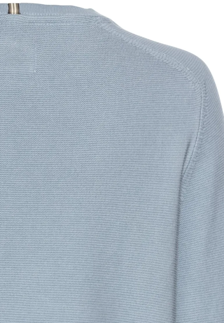 Rundhals Sweatshirt aus reiner Baumwolle soft blue