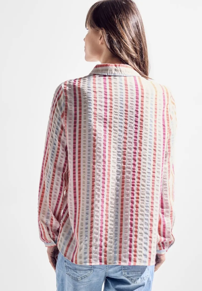 Seersucker Bluse pink sorbet
