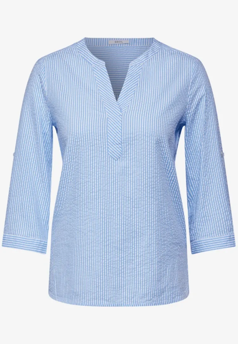 Seersucker Bluse soda blouse blue