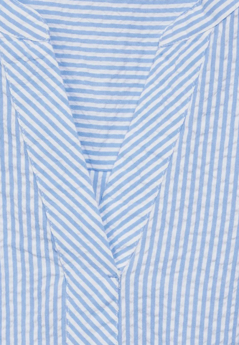 Seersucker Bluse soda blouse blue