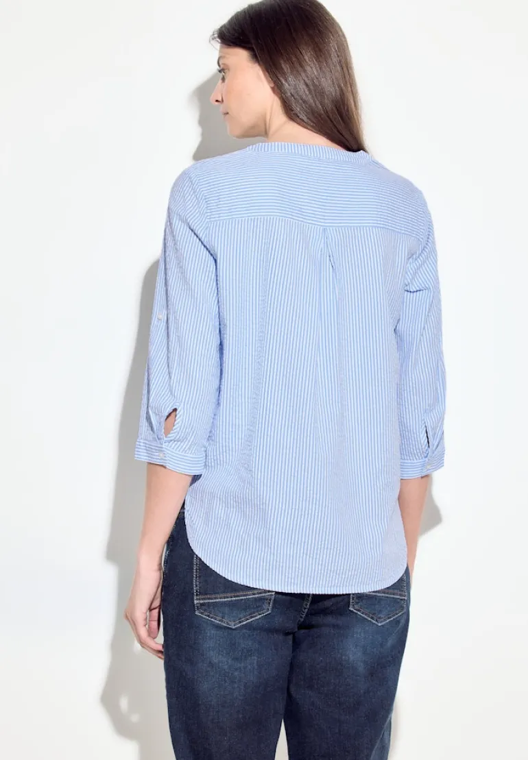 Seersucker Bluse soda blouse blue
