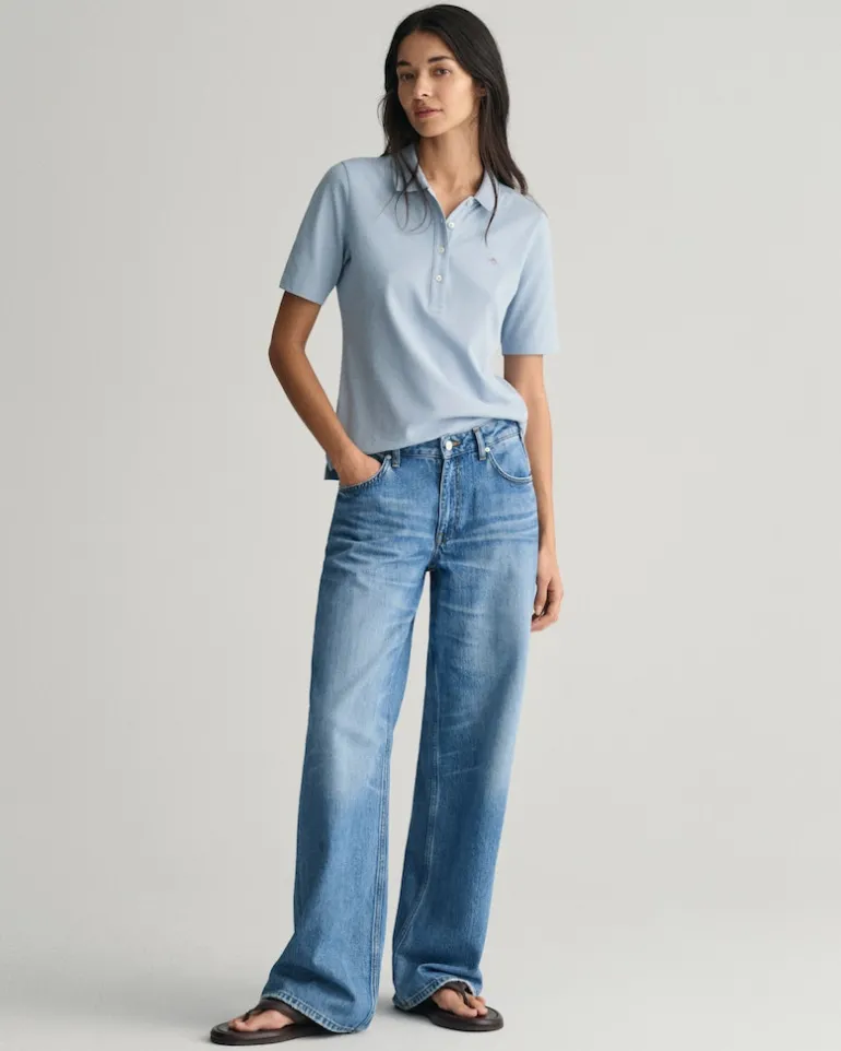 Shield Piqué Poloshirt dove blue