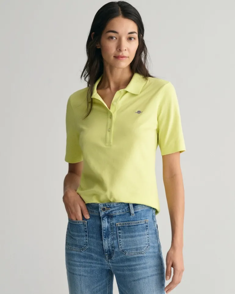 Shield Piqué Poloshirt pastel lime