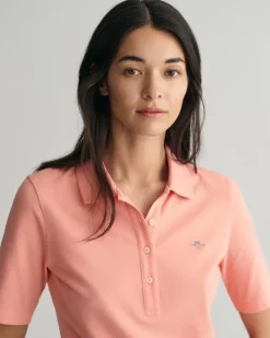Shield Piqué Poloshirt peachy pink