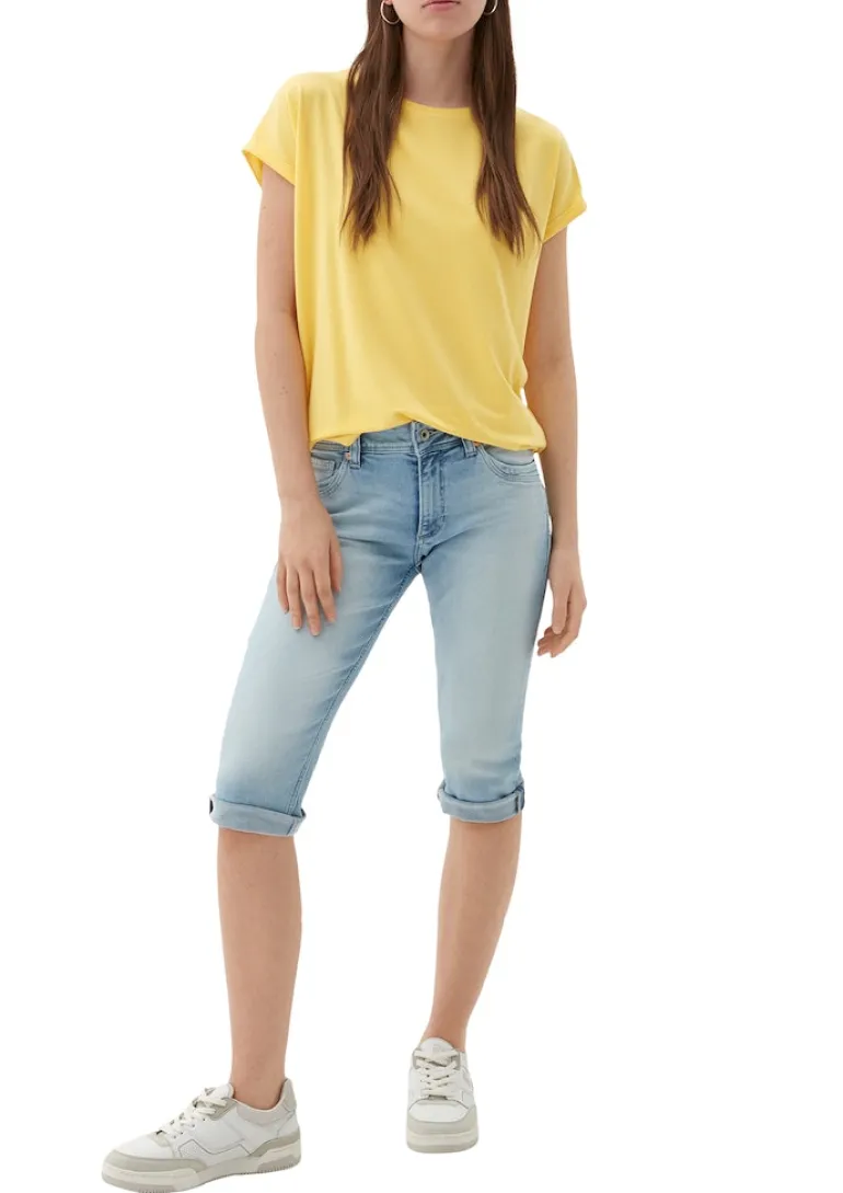 Shirt aus Lyocellmix gelb