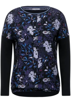 Shirt im Materialmix black
