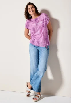 Shirt in Ausbrenner-Optik anemone pink