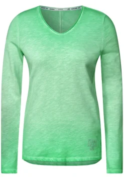 Shirt in gewaschener Optik smash green
