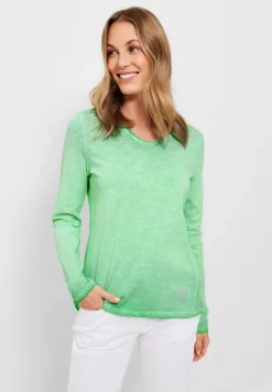 Shirt in gewaschener Optik smash green