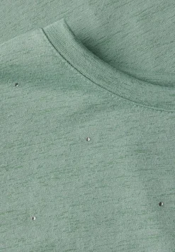 Shirt mit Dekosteinen matcha green