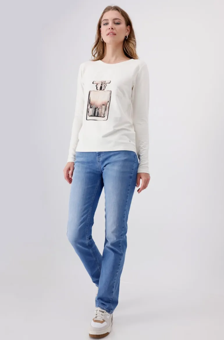 Shirt mit Flakon-Print marshmallow