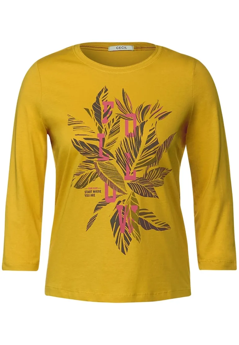 Shirt mit Fotoprint curry yellow