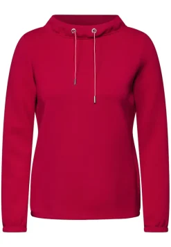 Shirt mit Funnelneck granita red