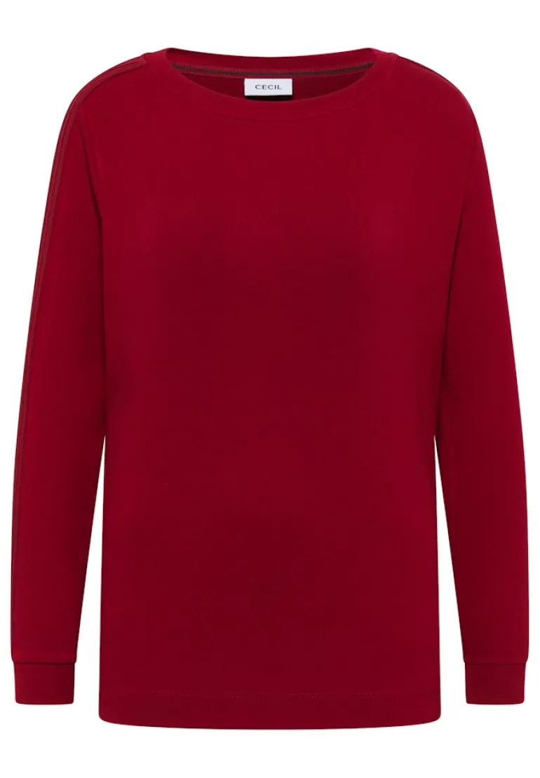 Shirt mit Gallonstreifen beaujolais red