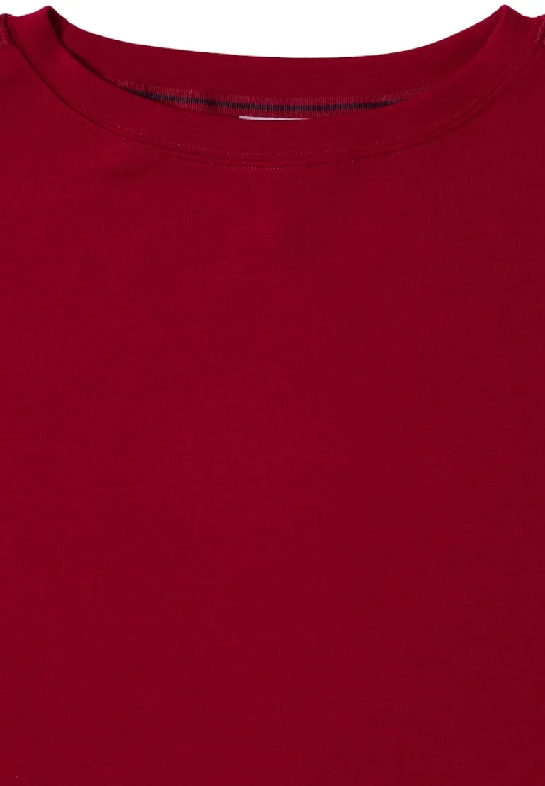 Shirt mit Gallonstreifen beaujolais red