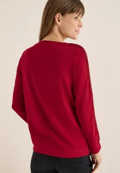 Shirt mit Gallonstreifen beaujolais red