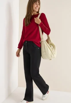 Shirt mit Gallonstreifen beaujolais red
