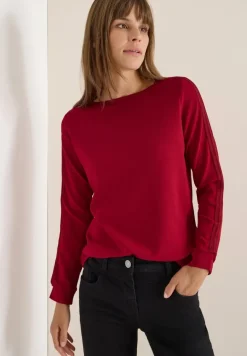 Shirt mit Gallonstreifen beaujolais red