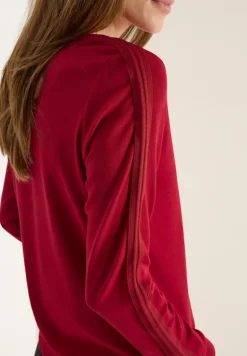 Shirt mit Gallonstreifen beaujolais red