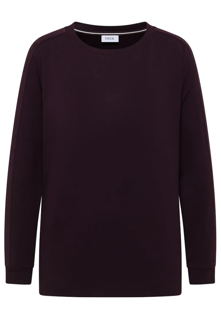 Shirt mit Gallonstreifen eggplant red