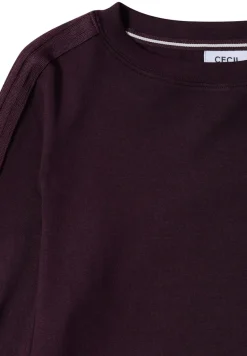 Shirt mit Gallonstreifen eggplant red