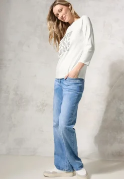 Shirt mit Glitzer-Motiv vanilla white