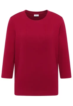 Shirt mit Rippstruktur beaujolais red