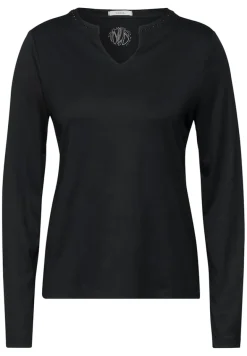 Shirt mit Schmucksteinchen black