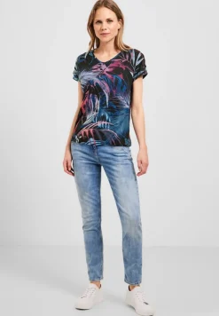 Shirt mit Schulterdetail carbon grey