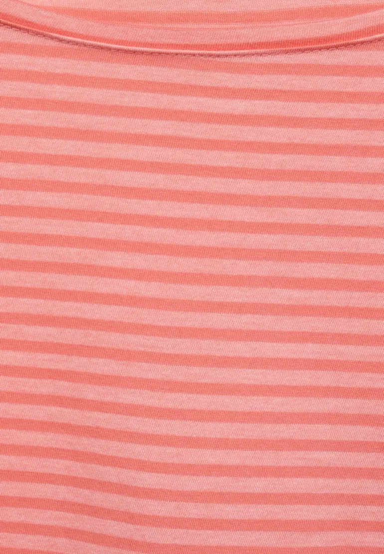Shirt mit Streifen Muster rose pepper