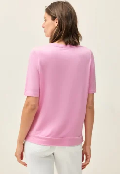 Shirt mit Wording Artwork cherry blossom pink