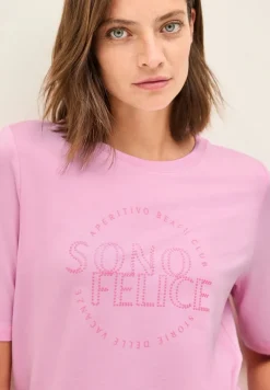 Shirt mit Wording Artwork cherry blossom pink