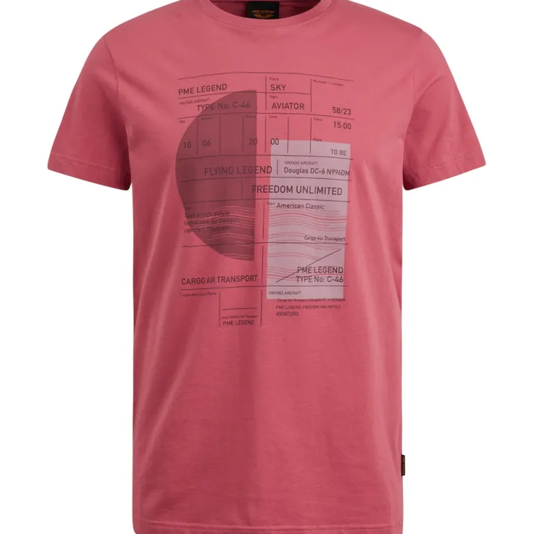 Short sleeve r-neck single jersey slate rose