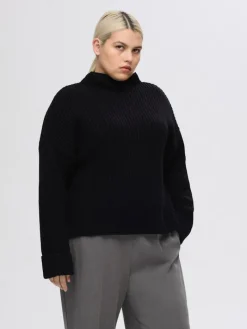 SLFSELMA LS KNIT PULLOVER NOOS black