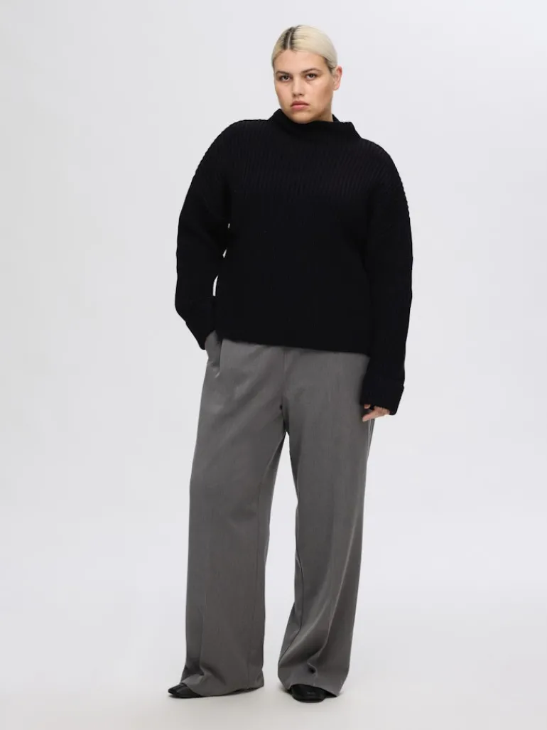 SLFSELMA LS KNIT PULLOVER NOOS black