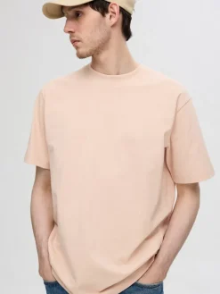 SLHCOLMAN SS O-NECK TEE NOOS cameo rose