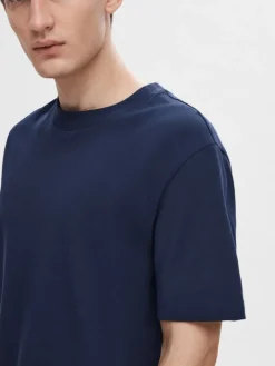 SLHCOLMAN SS O-NECK TEE NOOS navy blazer