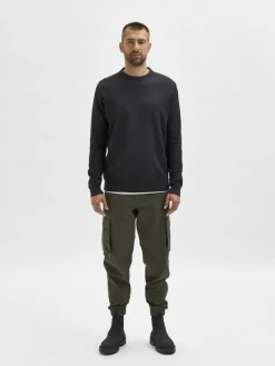SLHEKLON LS KNIT CREW W CAMP phantom