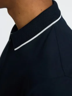 SLHFAVE SPORT ZIP SS POLO NOOS sky captain