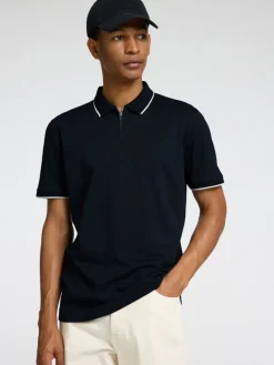 SLHFAVE SPORT ZIP SS POLO NOOS sky captain