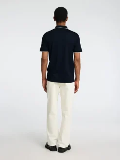 SLHFAVE SPORT ZIP SS POLO NOOS sky captain