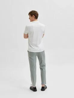 SLHFAVE ZIP SS POLO NOOS cloud dancer