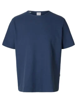 SLHJOSEPH PIQUE SS O-NECK TEE oceana