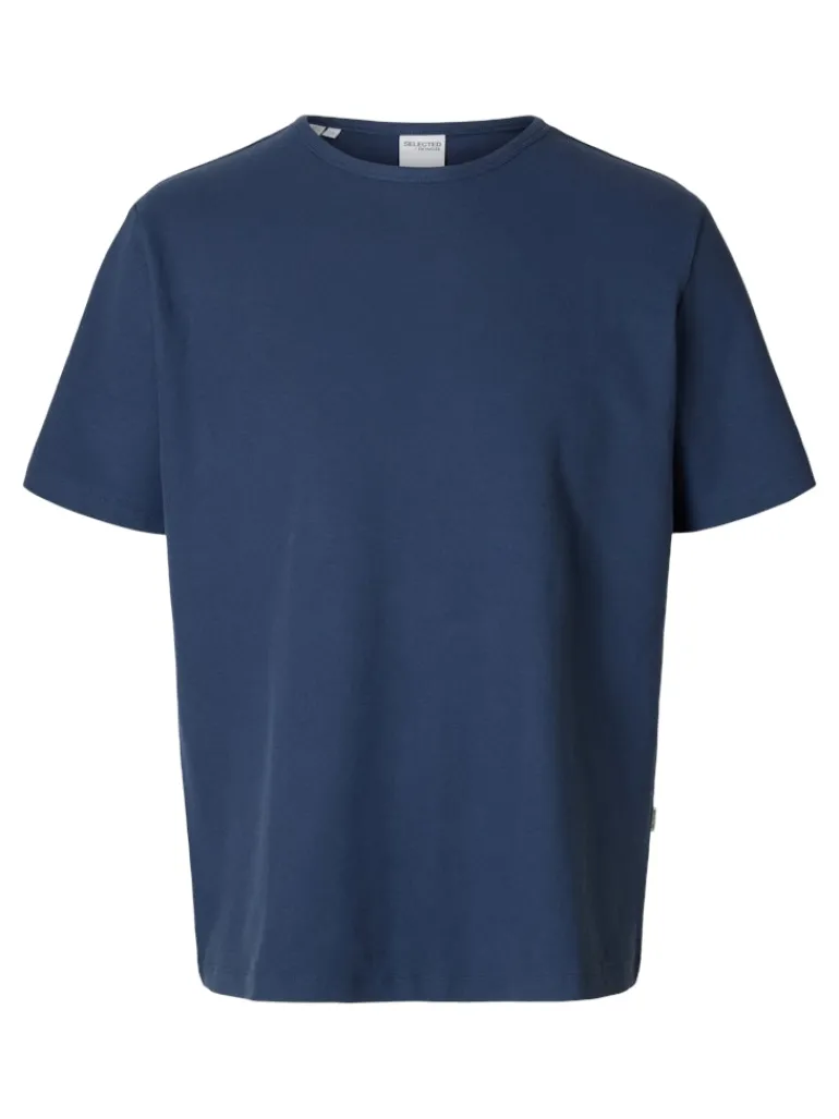 SLHJOSEPH PIQUE SS O-NECK TEE oceana